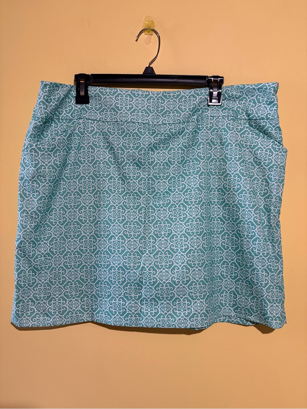 Charter Club Teal and White Patterned Skort